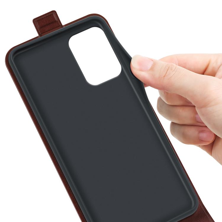 For Motorola Moto E15 R64 Texture Single Vertical Flip Leather Phone Case