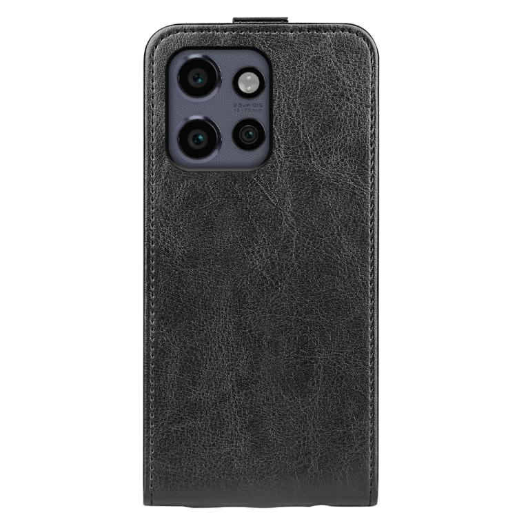 For Motorola Edge 50 Neo 5G R64 Texture Single Vertical Flip Leather Phone Case