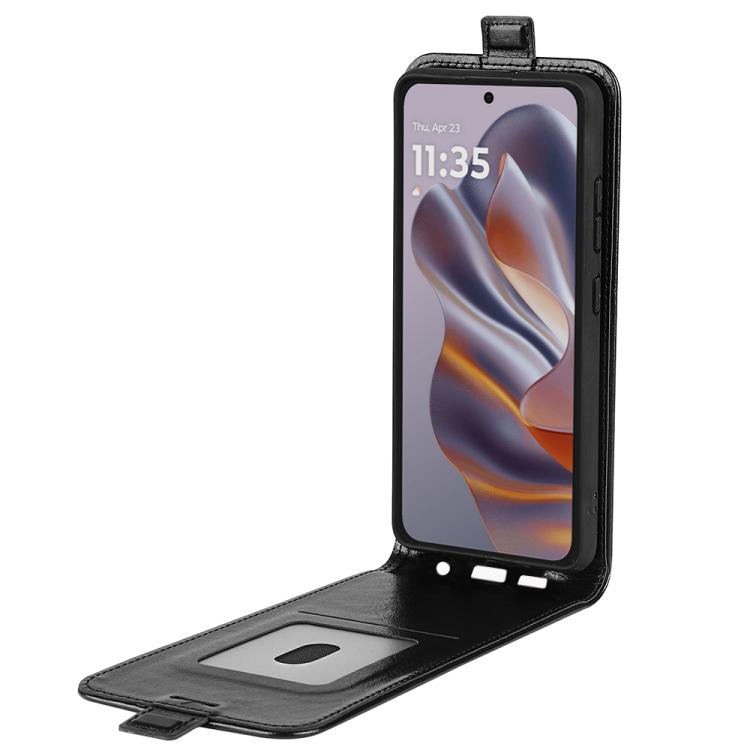 For Motorola Edge 50 Neo 5G R64 Texture Single Vertical Flip Leather Phone Case