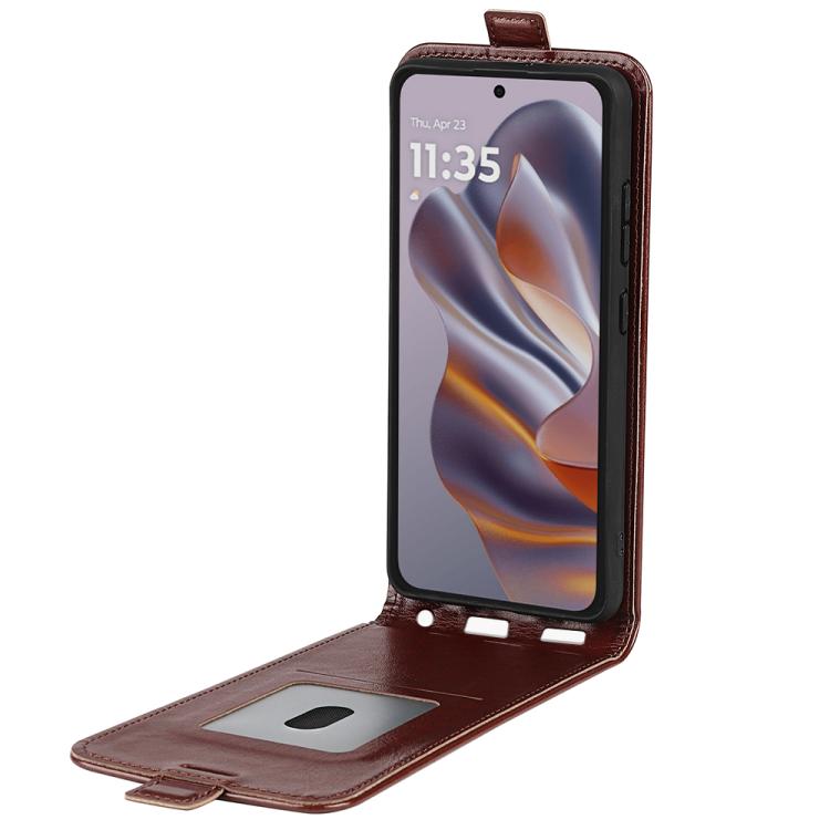 For Motorola Edge 50 Neo 5G R64 Texture Single Vertical Flip Leather Phone Case