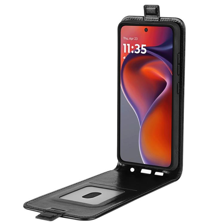 For Motorola Moto G15 R64 Texture Single Vertical Flip Leather Phone Case