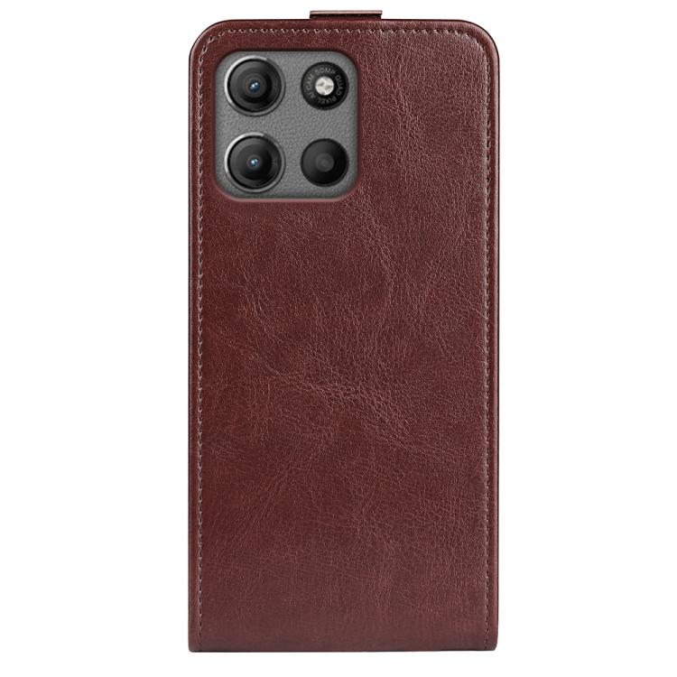 For Motorola Moto G15 R64 Texture Single Vertical Flip Leather Phone Case