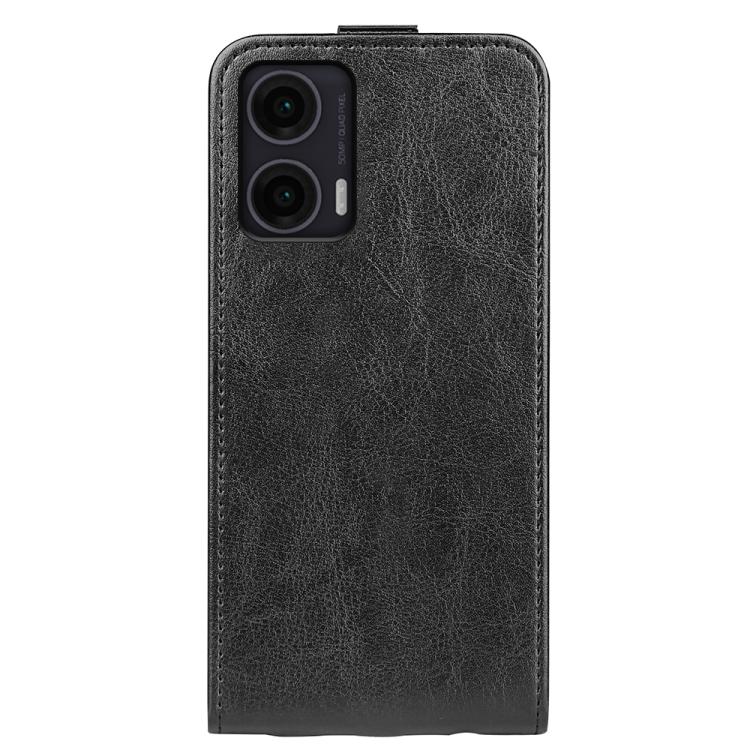 For Motorola Moto G35 R64 Texture Single Vertical Flip Leather Phone Case