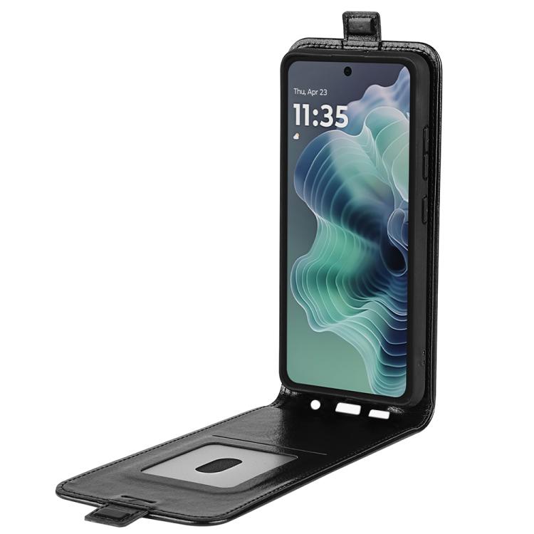 For Motorola Moto G35 R64 Texture Single Vertical Flip Leather Phone Case