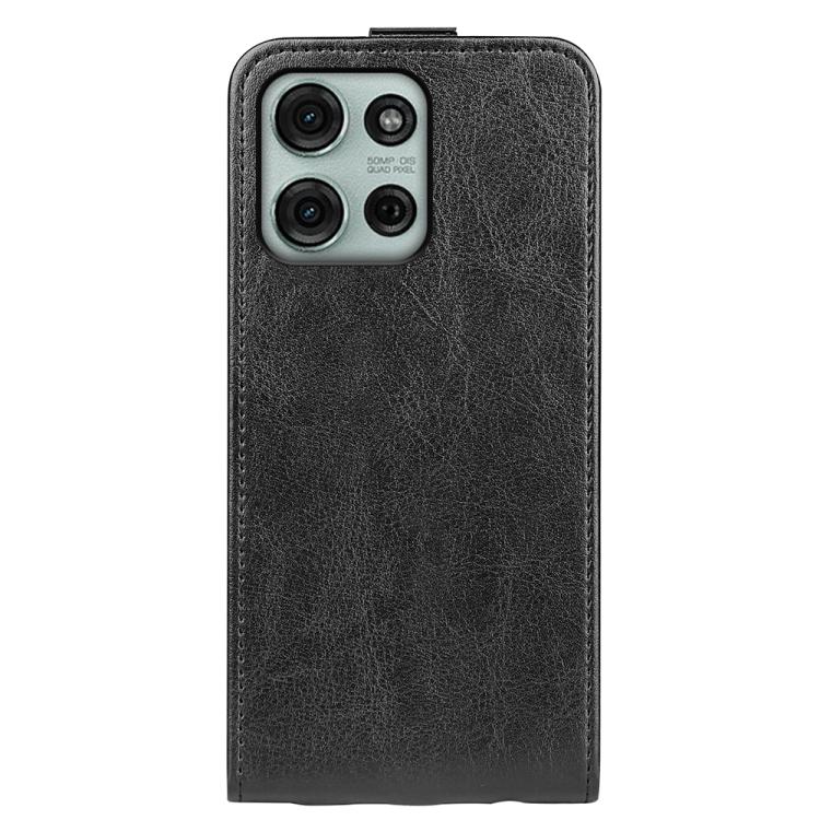For Motorola Moto G75 R64 Texture Single Vertical Flip Leather Phone Case