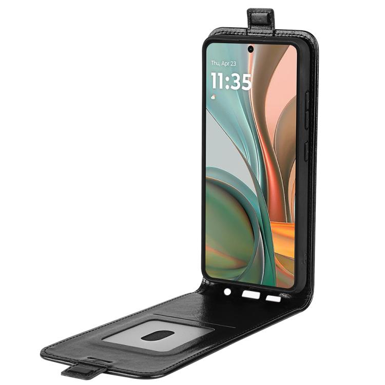 For Motorola Moto G75 R64 Texture Single Vertical Flip Leather Phone Case