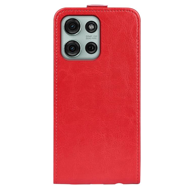 For Motorola Moto G75 R64 Texture Single Vertical Flip Leather Phone Case