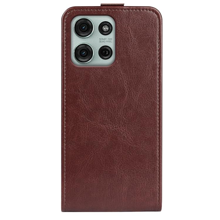 For Motorola Moto G75 R64 Texture Single Vertical Flip Leather Phone Case