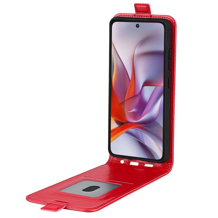 For Motorola Moto G 5G 2025 R64 Texture Single Vertical Flip Leather Phone Case