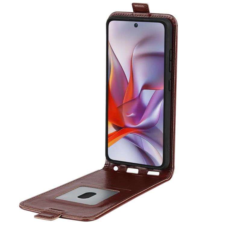 For Motorola Moto G 5G 2025 R64 Texture Single Vertical Flip Leather Phone Case