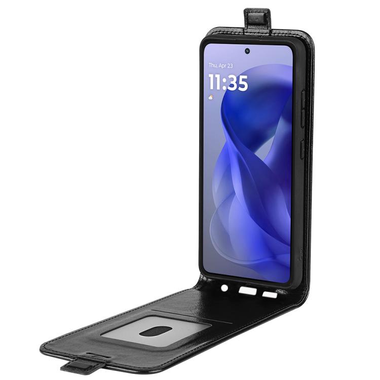 For Motorola Moto G Power 2025 R64 Texture Single Vertical Flip Leather Phone Case