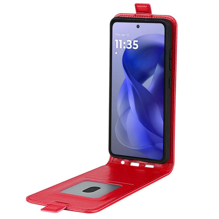 For Motorola Moto G Power 2025 R64 Texture Single Vertical Flip Leather Phone Case