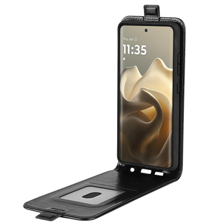For Motorola Edge 60 Pro R64 Texture Single Vertical Flip Leather Phone Case