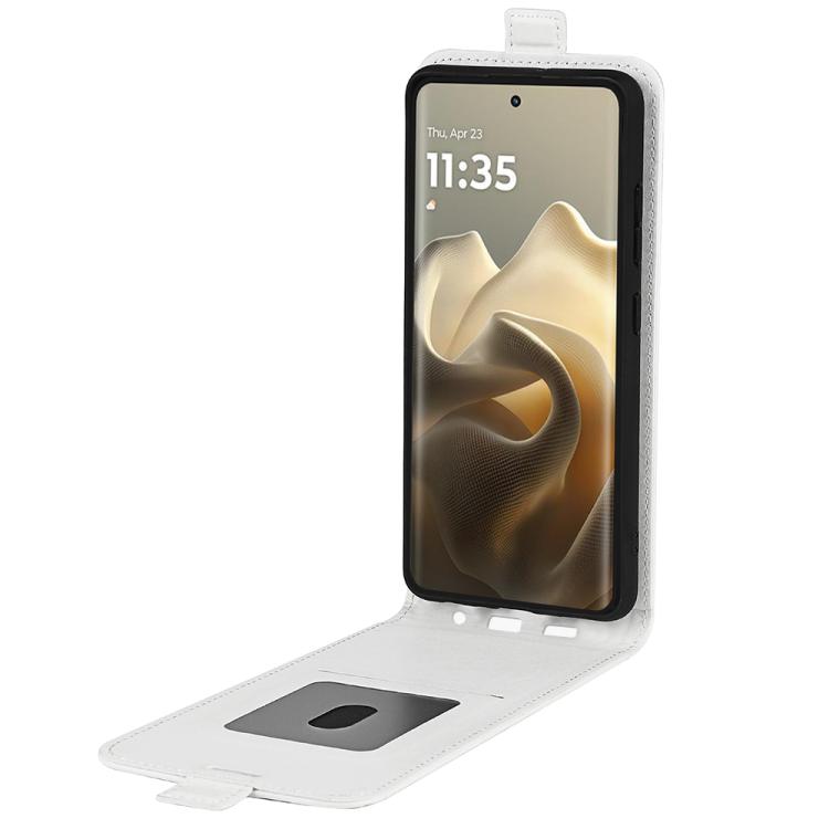 For Motorola Edge 60 Pro R64 Texture Single Vertical Flip Leather Phone Case