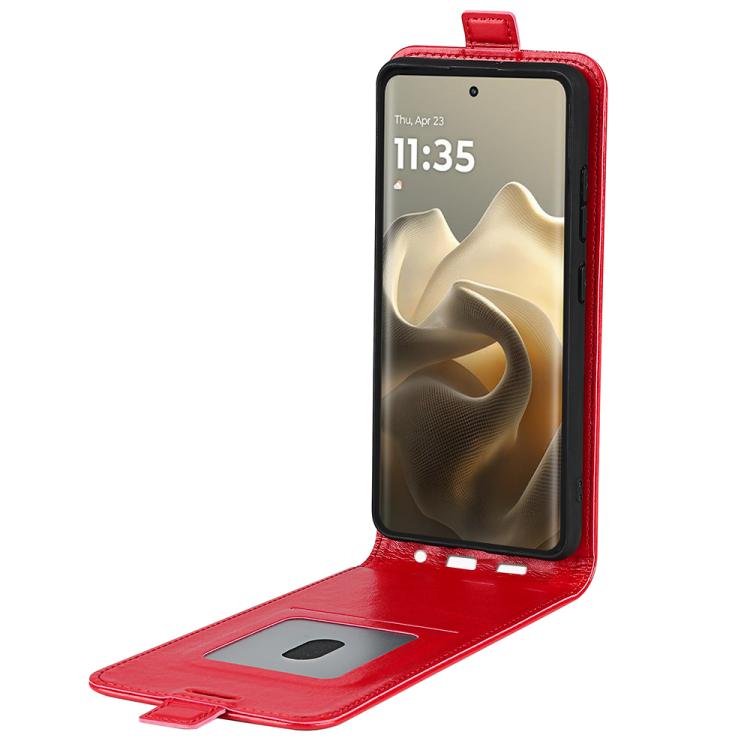 For Motorola Edge 60 Pro R64 Texture Single Vertical Flip Leather Phone Case