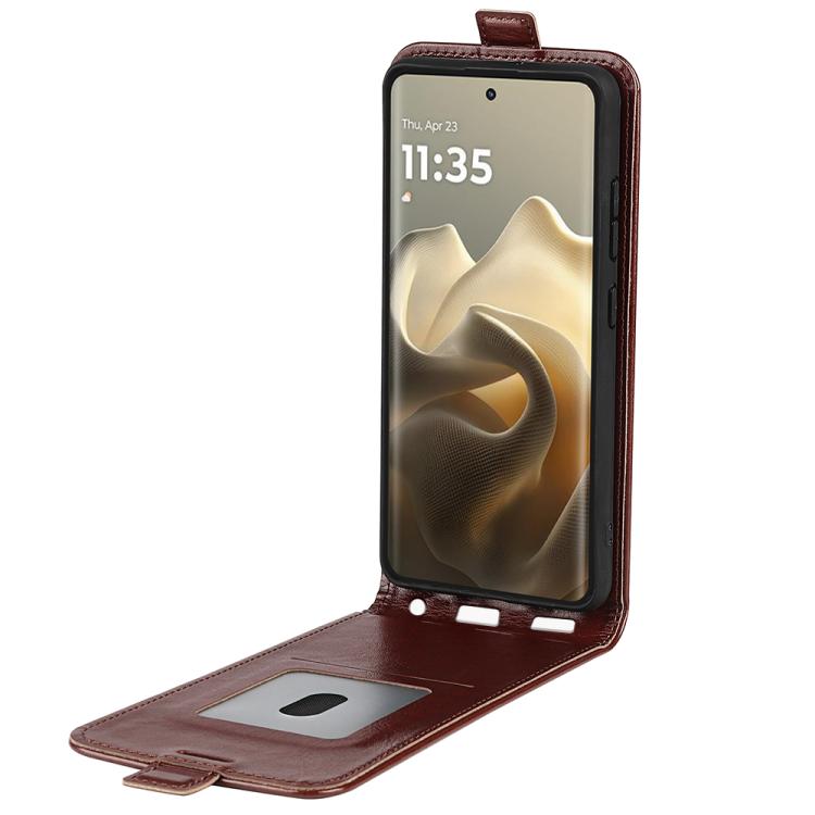 For Motorola Edge 60 Pro R64 Texture Single Vertical Flip Leather Phone Case