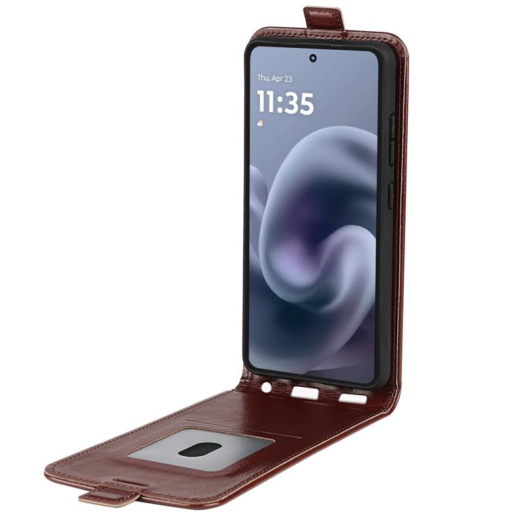 For Motorola Moto G86 Power R64 Texture Single Vertical Flip Leather Phone Case