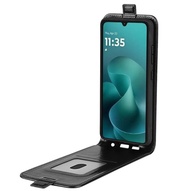 For Motorola Moto G06 4G R64 Texture Single Vertical Flip Leather Phone Case