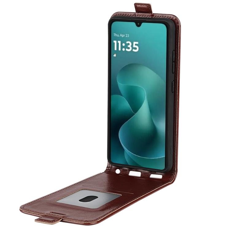 For Motorola Moto G06 4G R64 Texture Single Vertical Flip Leather Phone Case