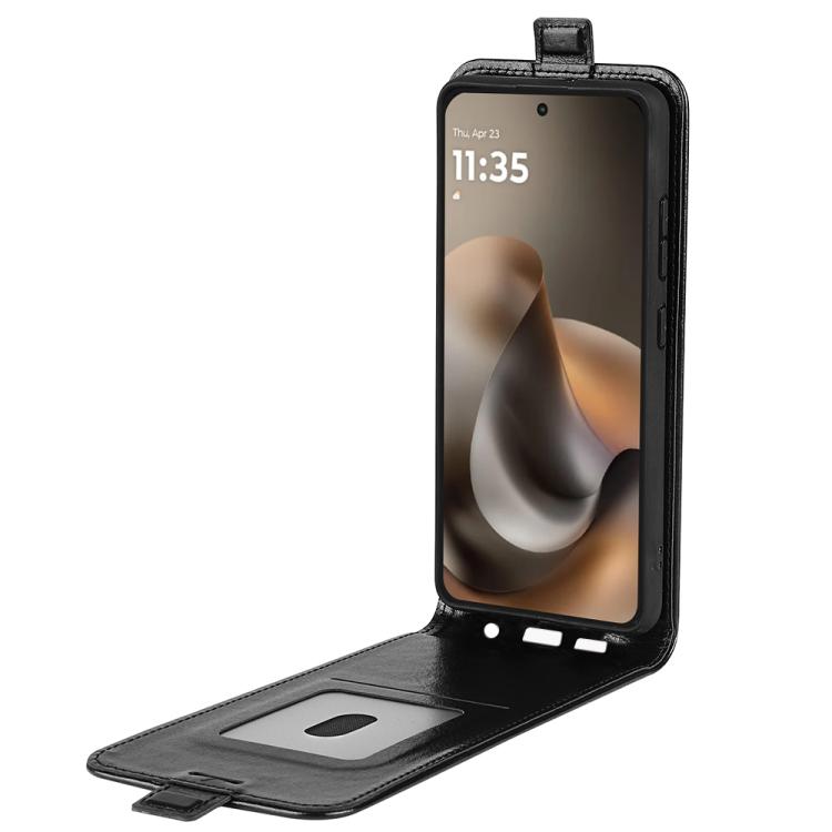 For Motorola Moto G77 / G67 5G R64 Texture Single Vertical Flip Leather Phone Case