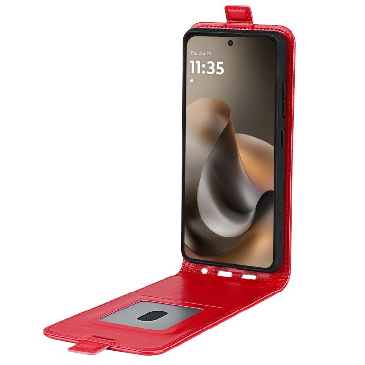 For Motorola Moto G77 / G67 5G R64 Texture Single Vertical Flip Leather Phone Case