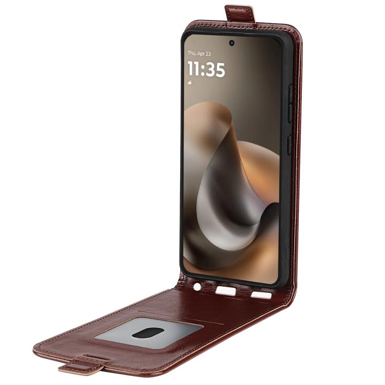 For Motorola Moto G77 / G67 5G R64 Texture Single Vertical Flip Leather Phone Case