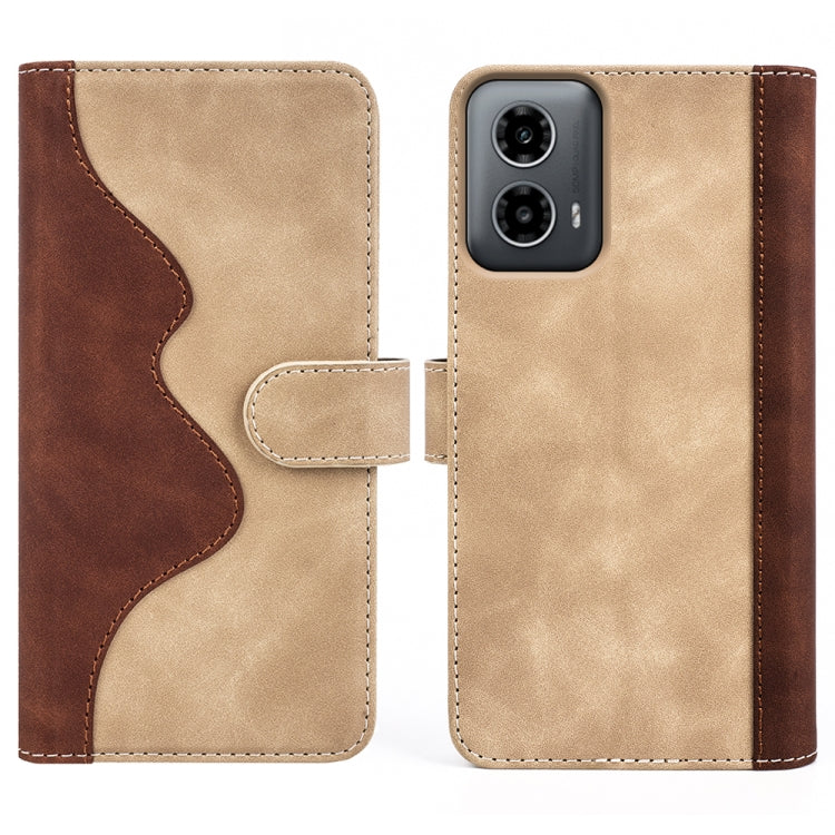 For Motolora Moto G34 Stitching Horizontal Flip Leather Phone Case