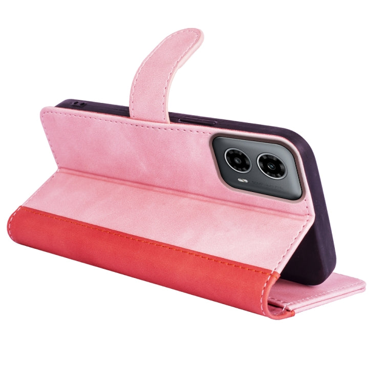 For Motolora Moto G34 Stitching Horizontal Flip Leather Phone Case