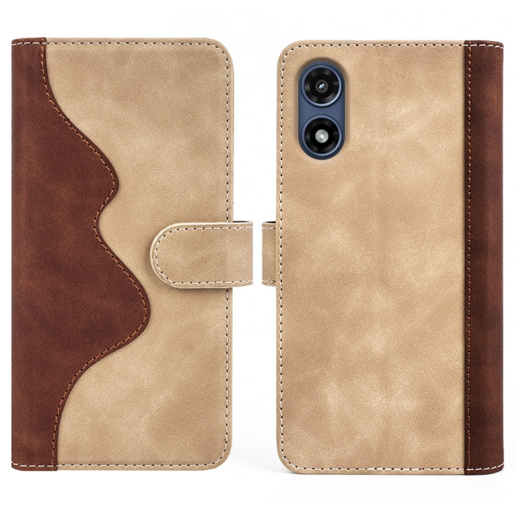 For Motorola Moto G Play 2024 Stitching Horizontal Flip Leather Phone Case