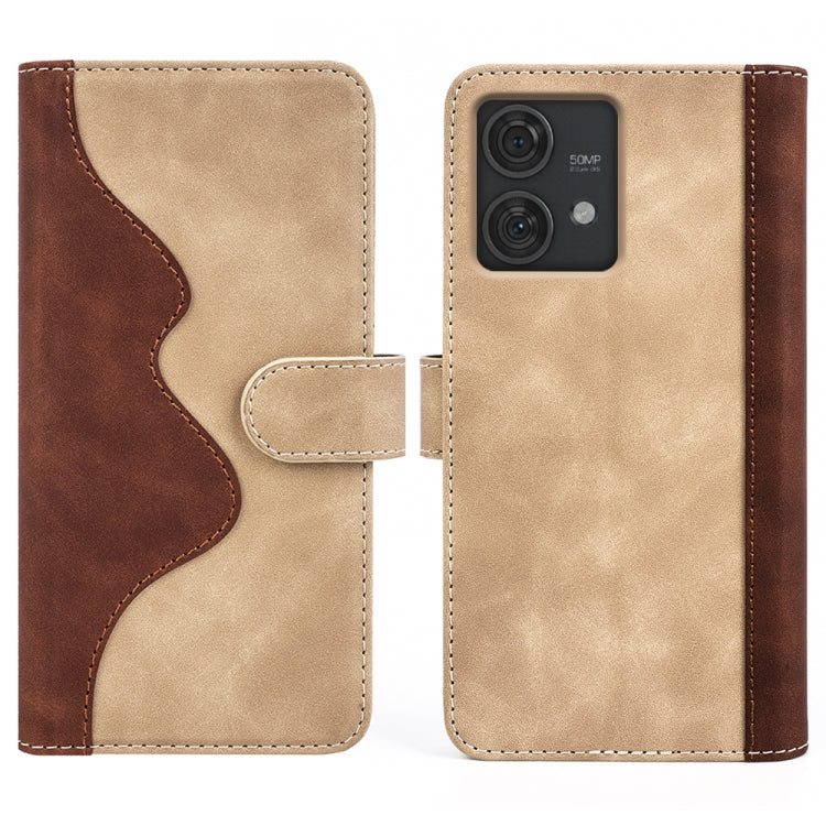 For Motolora Edge 40 Neo Stitching Horizontal Flip Leather Phone Case