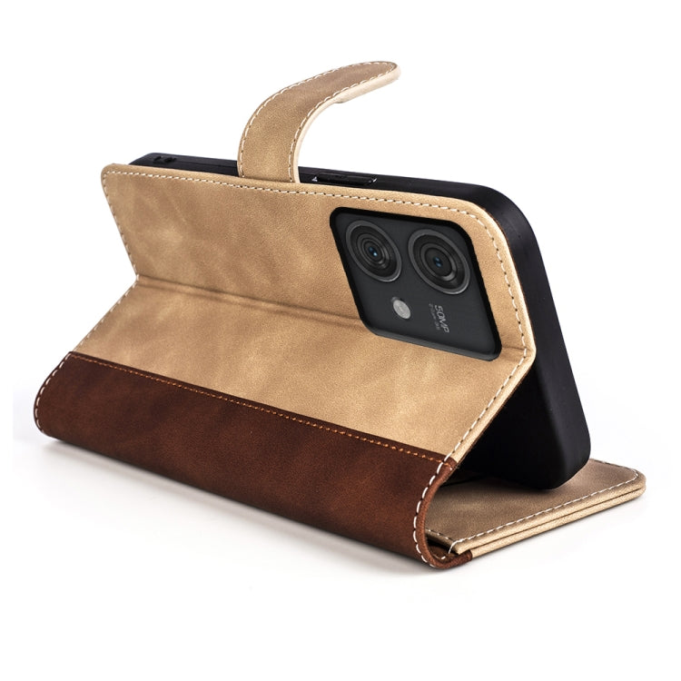 For Motolora Edge 40 Neo Stitching Horizontal Flip Leather Phone Case