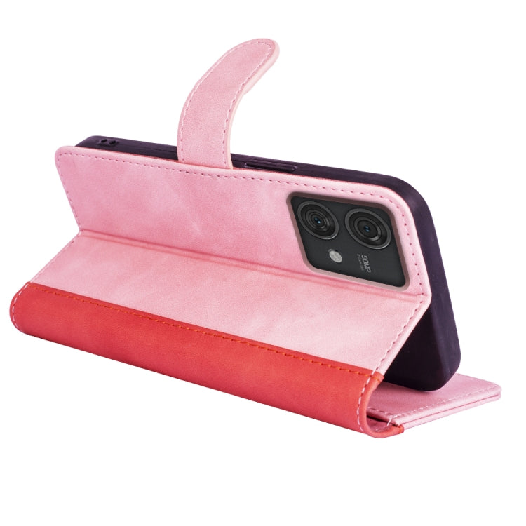 For Motolora Edge 40 Neo Stitching Horizontal Flip Leather Phone Case