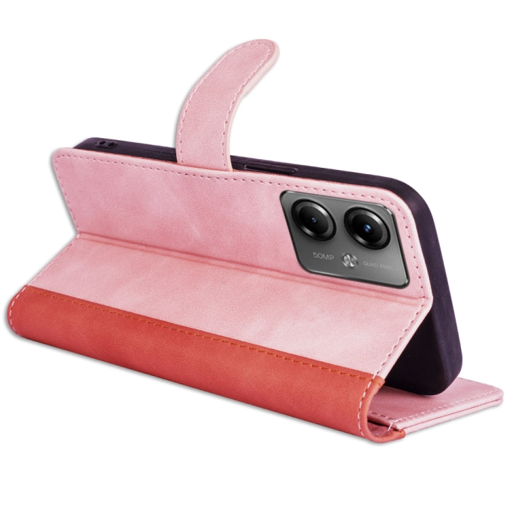 For Motolora Moto G14 Stitching Horizontal Flip Leather Phone Case