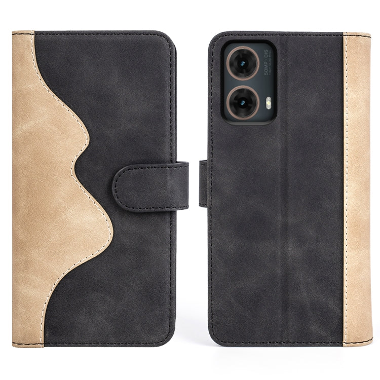 For Motolora Moto G85 5G Stitching Horizontal Flip Leather Phone Case