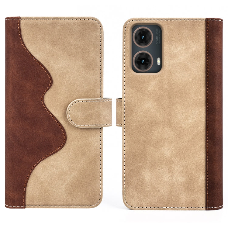 For Motolora Moto G85 5G Stitching Horizontal Flip Leather Phone Case