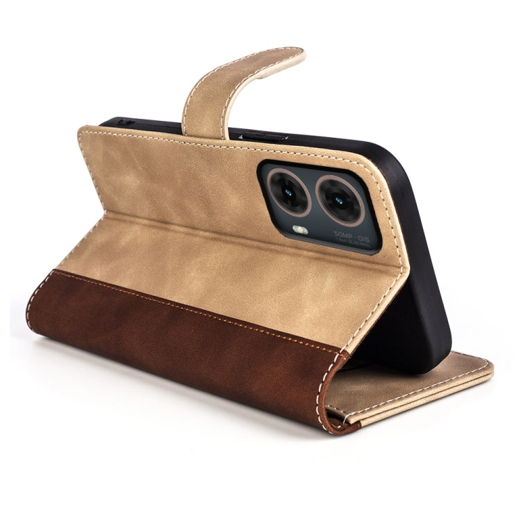 For Motolora Moto G85 5G Stitching Horizontal Flip Leather Phone Case
