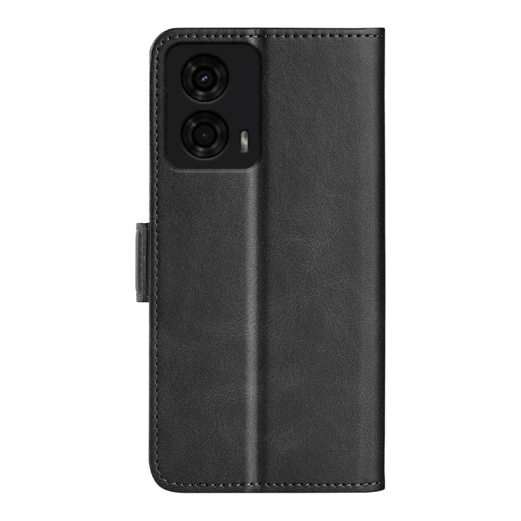 For Motorola Moto G24 Dual-side Magnetic Buckle Horizontal Flip Leather Phone Case