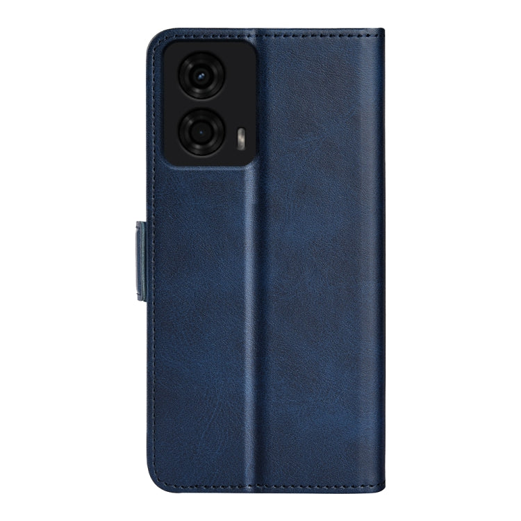 For Motorola Moto G24 Dual-side Magnetic Buckle Horizontal Flip Leather Phone Case