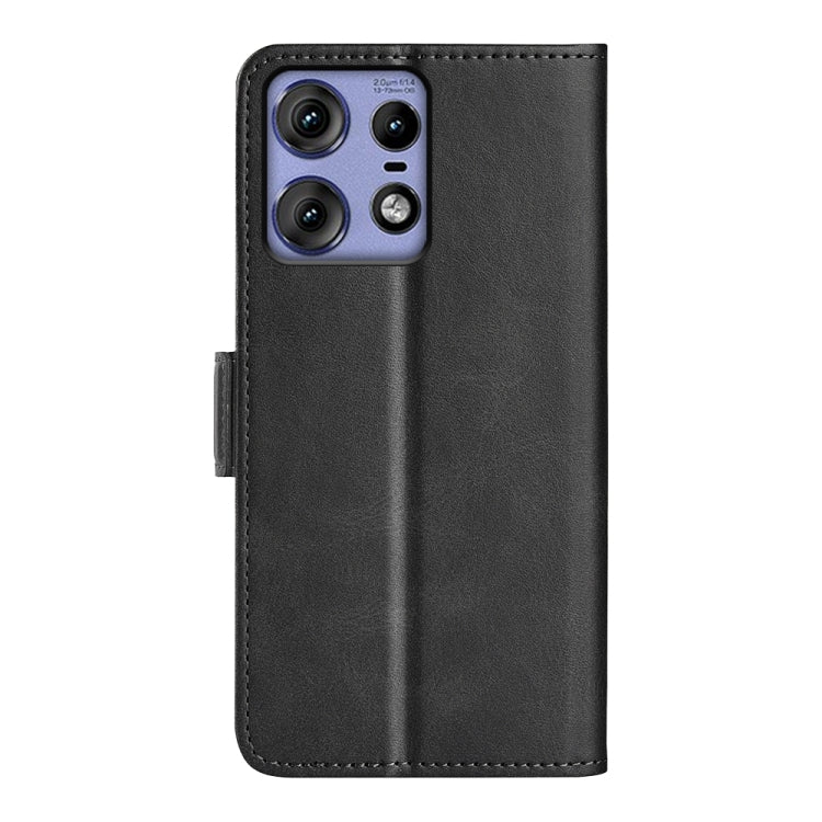 For Motorola Edge 50 Pro Dual-side Magnetic Buckle Horizontal Flip Leather Phone Case