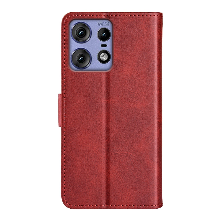 For Motorola Edge 50 Pro Dual-side Magnetic Buckle Horizontal Flip Leather Phone Case