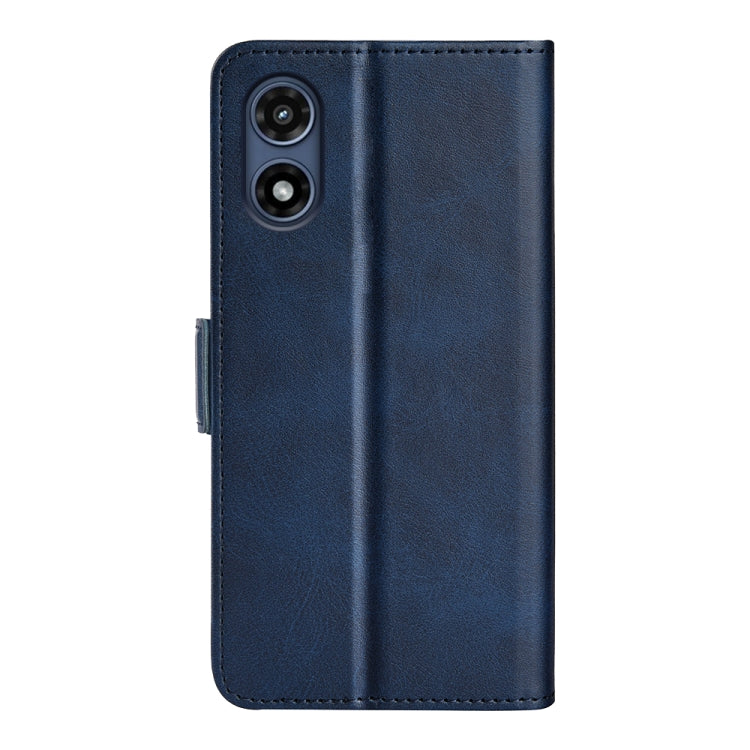 For Motorola Moto G Play 2024 Dual-side Magnetic Buckle Horizontal Flip Leather Phone Case