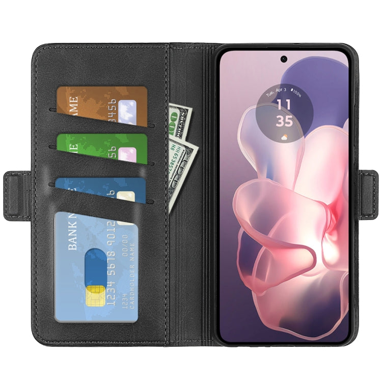 For Motorola Moto G Power 5G 2024 Dual-side Magnetic Buckle Horizontal Flip Leather Phone Case