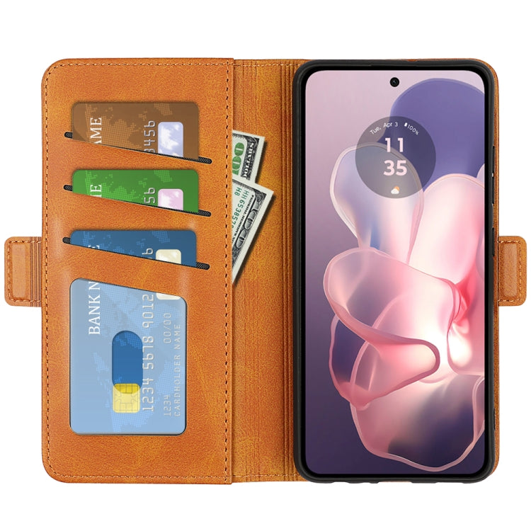 For Motorola Moto G Power 5G 2024 Dual-side Magnetic Buckle Horizontal Flip Leather Phone Case