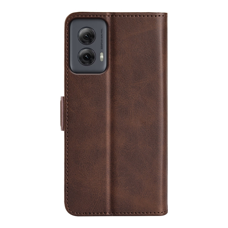 For Motorola Moto G Power 5G 2024 Dual-side Magnetic Buckle Horizontal Flip Leather Phone Case