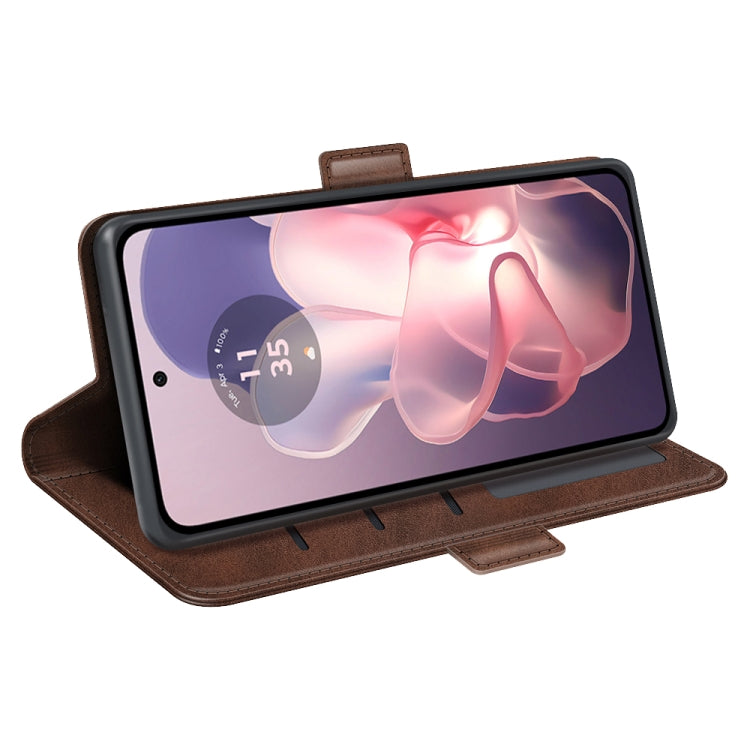 For Motorola Moto G Power 5G 2024 Dual-side Magnetic Buckle Horizontal Flip Leather Phone Case