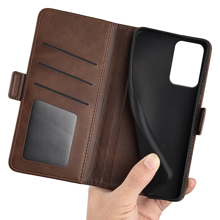 For Motorola Moto G Power 5G 2024 Dual-side Magnetic Buckle Horizontal Flip Leather Phone Case