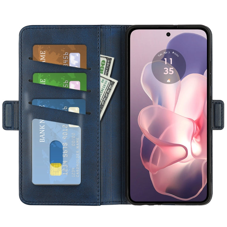 For Motorola Moto G Power 5G 2024 Dual-side Magnetic Buckle Horizontal Flip Leather Phone Case