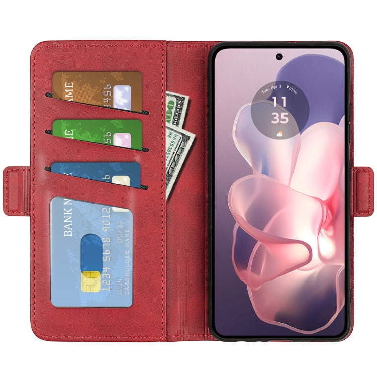 For Motorola Moto G Power 5G 2024 Dual-side Magnetic Buckle Horizontal Flip Leather Phone Case