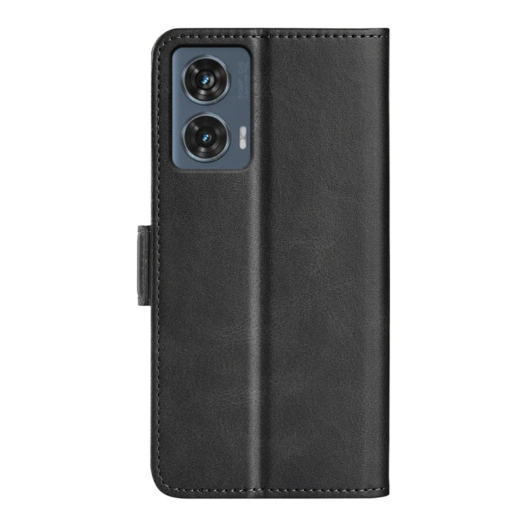For Motorola Edge 50 Fusion Dual-side Magnetic Buckle Horizontal Flip Leather Phone Case
