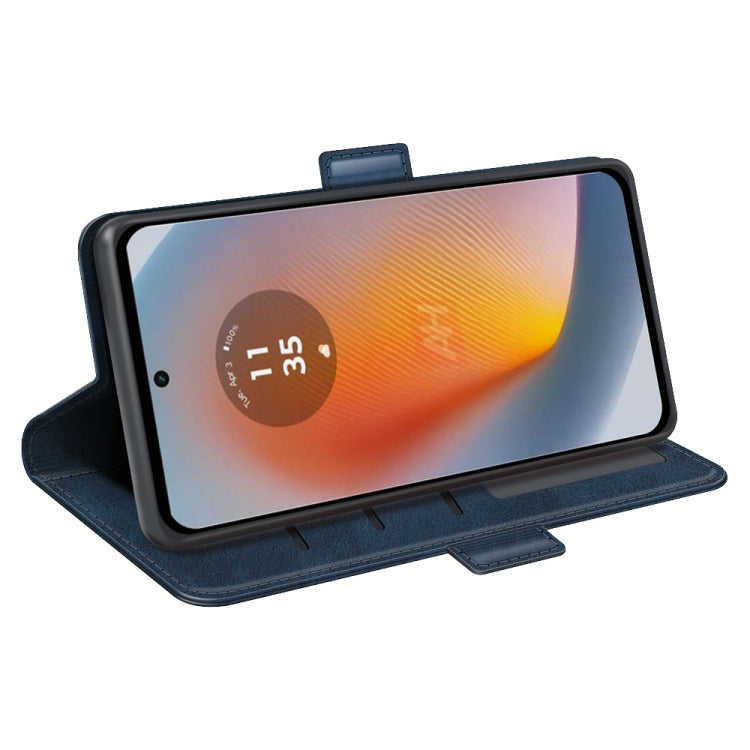 For Motorola Edge 50 Fusion Dual-side Magnetic Buckle Horizontal Flip Leather Phone Case